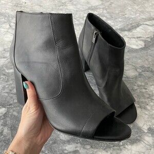 Vince Open Toe Ankle Bootie Black Size 9
